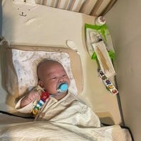 【從月中回來後,寶貝睡cani完全沒有認床】#比哥哥睡過夜的時間早了半個月