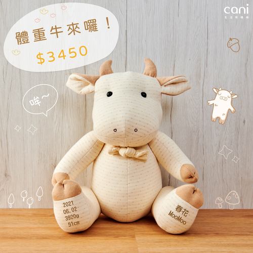 ✦雙12限時搶購✦12/12（五）中午12:30開賣✦cani 體重牛✦可加入line@:@cani告知希望提醒11月體重玩偶開賣