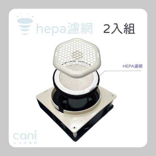 cani生活有機棉 ✦ airsaet風扇推車墊 HEPA濾網(2入優惠組)